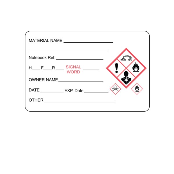 GHS Label - Compliance Material Name 2-15/16" x 4-1/2"